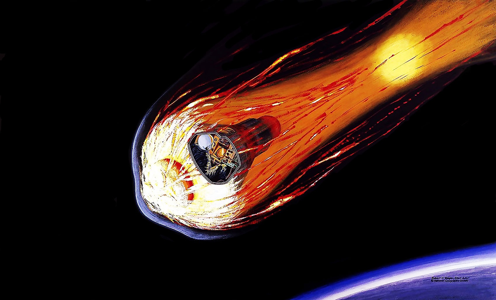 Glenn Return to Earth Artist Concept
